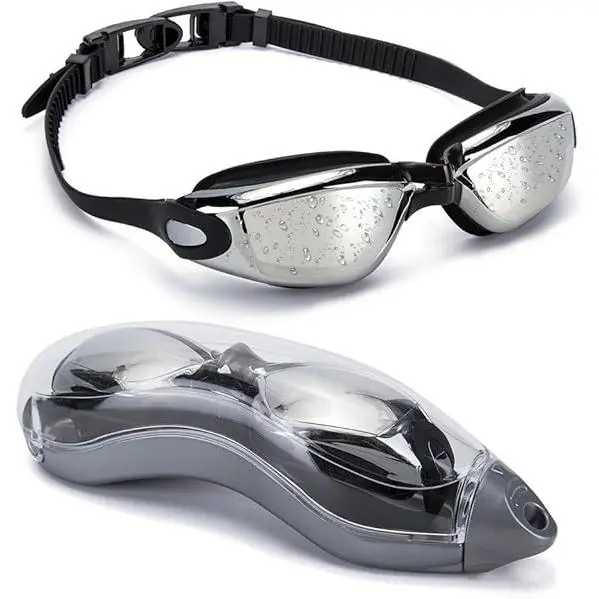 Gafas de Silicona Antifugas con Funda protectora ajustable para helbres, Mujeres, niños y niñas. - 1