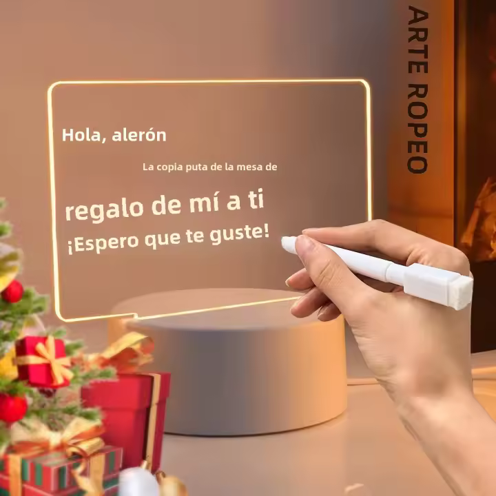 Lámpara De Escritorio Decorativa Con Tablero De Notas Y Pluma Luz Nocturna Para Dormitorio Fuente USB DC5V Luminaria De Mesa Sin Sombrilla - 1