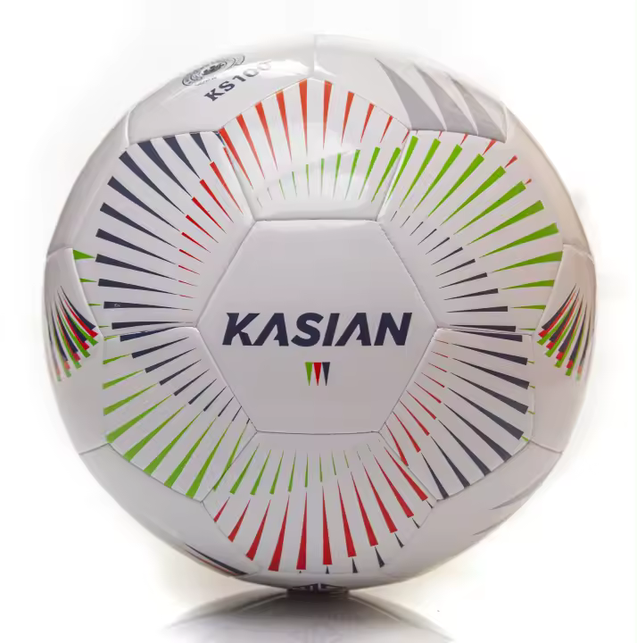 KASIAN Balón Fútbol KS100 Tecnología de Recuperación y Presión Constante Ideal Entrenamiento de Alto Rendimiento Acabado Brillante Color Blanco - 1