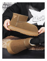 Botas De Nieve Casuales Para Hombres Y Mujeres Con Plush Interior Botas Altas De Lana Suave Cierre Slip-on Estilo Clásico Para El Hogar - details 1