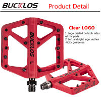 Pedales De Bicicleta BUCKLOS Plataforma Ancha Antideslizante Ultraligero Aluminio Aleación Pedales De BMX MTB Para Montaña Con Rodamientos DU - details 10