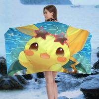 Toalla De Playa P-Pikachu Dibujos Animados Para Niños Toalla De Baño Grande Absorbente Microfibra Para Natación Viajes - details 7