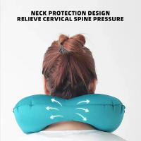 Almohada Inflable De Viaje 2024 Almohada De Protección Cervical Portátil Inflable En Forma De U Almohada De Cuello Para Almacenamiento - details 8