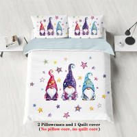 Juego De Cama Merry Christmas Con Patrón De Santa Claus Para Adolescentes Y Adultos Decoración De Habitación Festiva Regalo De Navidad 3 Piezas Poliéster 90gsm - details 1