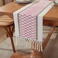 Corredor De Mesa Boho Otoño Hecho De Algodón Con Borlas Decoración Macramé Para Sala De Estar Ropa De Mesa De Granja - details 12