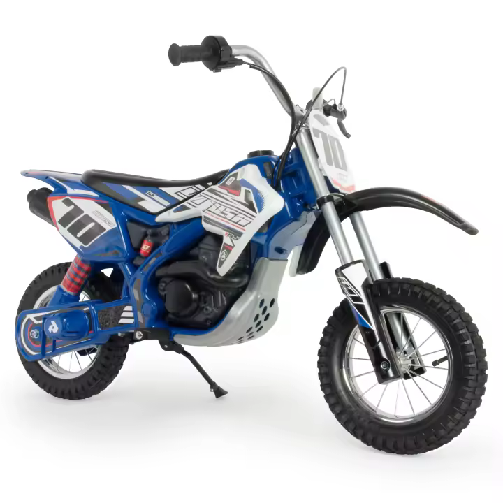INJUSA - Moto Eléctrica Infantil X-Treme Fighter, Moto a Batería para Niños de 6 a 10 Años, Batería 24V, Acelerador Progresivo en Puño, Freno de Tambor, Ruedas Hinchables, Llantas Metálicas, Chasis Metálico Reforzado, Velocidad 11 km/h, Color Azul o Rojo - 1