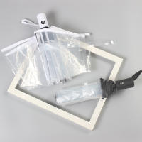 Paraguas plegable a prueba de viento para hombres y mujeres, apertura y cierre automático, compacto y resistente, paraguas plegable transparente, paraguas transparente de tres pliegues totalmente automático - details 3