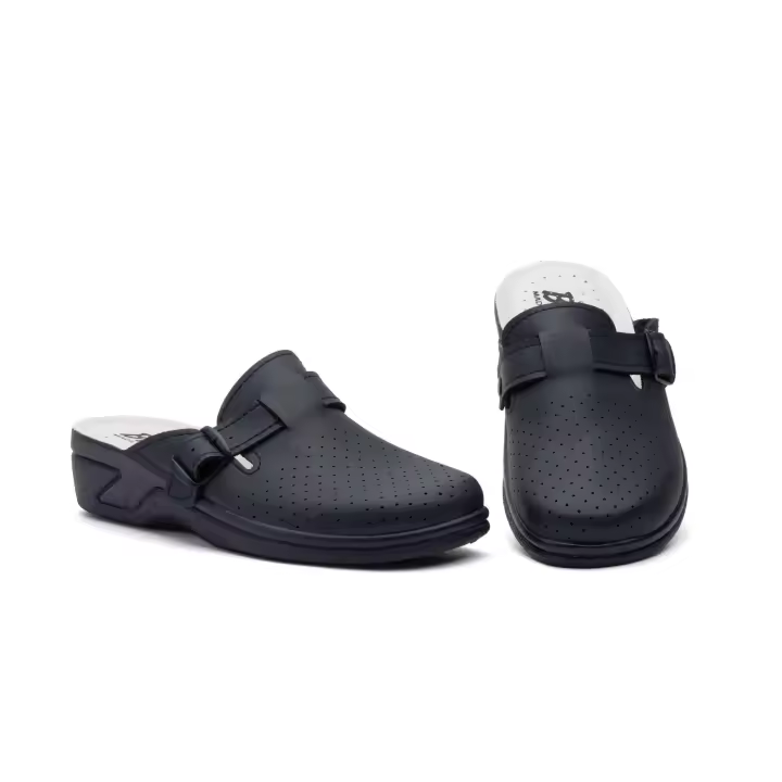 Bioup TS-928 Azul Zuecos Mujer Piel Perforado Hebilla Bioup - 1