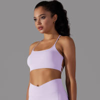 Top Deportivo Para Mujer Sexy Cruzado En Yoga Gimnasio Entrenamiento Correr Estirable Fitness Tank Top Transpirable Nylon - details 18