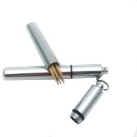 Bolígrafo De Hilo Pequeño De Acero Inoxidable Portátil Botella Aluminio Esterilla Llavero De Dientes Y Preguicas Recipiente Para Hilo Y Tabaco - details 1