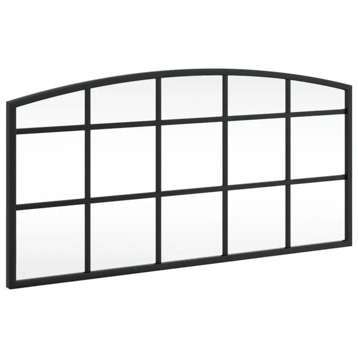 vidaXL Espejo de Pared Arco Decoración Colgante para Salón Baño Hierro Negro Dimensiones 60 x 30 cm,  80 x 40 cm,  100 x 50 cm y mas - 1