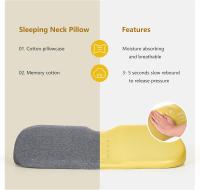 Almohadas cervicales para el cuello para aliviar el dolor al dormir, almohada de espuma viscoelástica para alivio del dolor rígido, almohada de apoyo cervical para almohada de cama (gris oscuro) - details 4