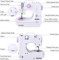 Mini máquina de coser para principiantes y niños de 8 a 12 años, máquinas de coser portátiles con 12 patrones de puntada incorporados, pedal ligero, de 2 velocidades (con kit） - details 2