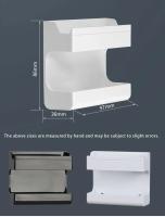 Soporte De Control Remoto Adhesivo Sin Perforar Organizador De Almacenamiento Para Teléfono Móvil Para Sala De Estar Ecológico Plástico - details 3