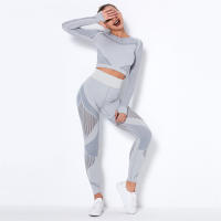 SSIT
Conjunto de Yoga sin costura Para Mujer, ropa Deportiva de 2 piezas, Short Top, sujetador, Leggings, traje de entrenamiento Para Gimnasio - details 28