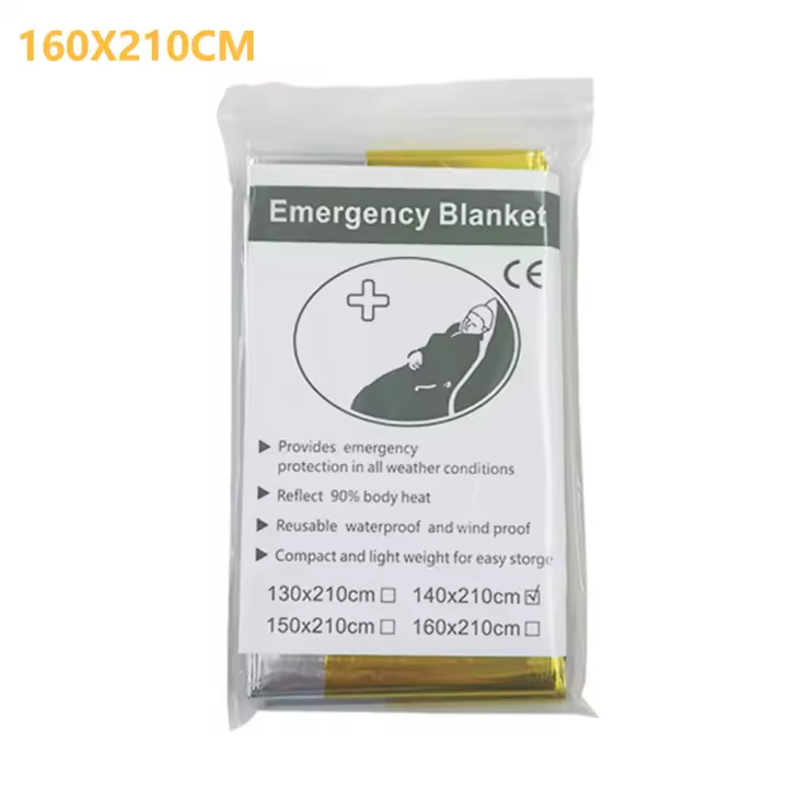 Manta De Emergencia Solar Térmica VAKIND Para Exteriores Y Senderismo Pack De 1/5 Unidades Aluminio Aislante Para Supervivencia En La Naturaleza - 1