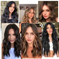 Extensiones De Cabello Sintético 24 Pulgadas Rizado Para Mujer Con Clip Resistentes Al Calor En Negro Marrón Rubio Set De 6 Piezas - details 6