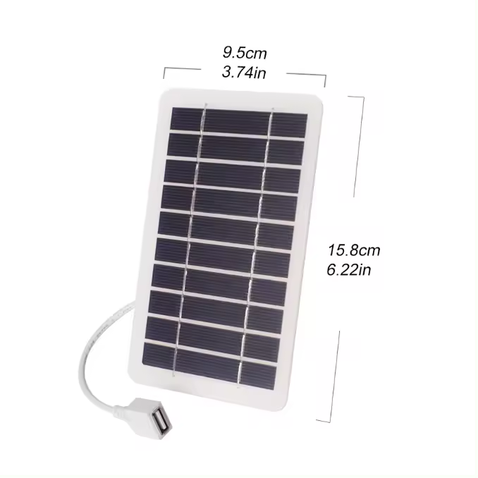 1pc Portable Solar Charger with USB Output for Outdoor Use,, Suitable for Travel and Camping, Mobile Phone Charging, Flashlight, Fan - 1