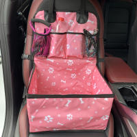 Asiento De Coche Para Perros Con Almacenamiento Y Bolsillos Resistente Al Rasguño Y Duradero Soporte Para Pequeños Y Medianos Perros Accesorios De Viaje Para Coche - details 3
