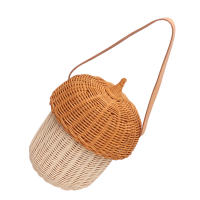 Cesta De Almacenamiento De Rotura Pequeña Tejida a Mano En Forma De Aro Decorativa Para Propiedades Fotográficas Y Uso Doméstico - details 5