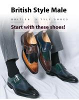 Nuevos Zapatos De Cuero Para Hombre Loafers Formales Casuales Con Hebilla Talla Extra Grande 46 47 48 Estilo Británico - details 1