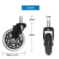 Ruedas De Silla De Oficina Rueda De Rollerblade Estilo Repuesto Para Muebles Rueda De Caster De Alta Calidad Pack De 1/3/5 - details 0