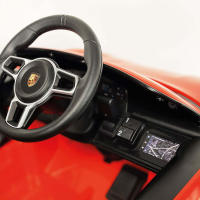 INJUSA - Coche Eléctrico Infantil Porche Taycan Turbo S | Coche a Batería para Niños de 3 a 4 Años | Batería 12V | Apertura de puertas | Pedal acelerador | 2 Velocidades | Luces LED | Marcha atrás | Mando Radio Control | 6 km/h | Licencia Oficial Porsche - details 1
