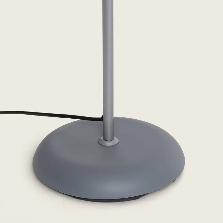 LEDKIA LIGHTING - Lámpara de Pie Metal Ander | Diseño Elegante y Clásico | Soporte para Bombilla LED E27 | Ideal para Salón, Dormitorio, Oficina | Altura 178 cm, Gris, Metal - 1