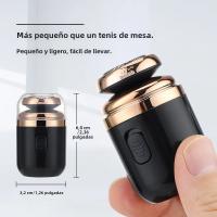 Afeitadora Eléctrica Portátil Para Viajes 2 En 1 Mini Afeitadora De Nariz Y Barba Recargable Para Hombres Cuchilla De Malla Con Dispositivo De Afeitar De Pelo - details 3