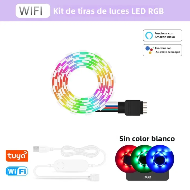 Tira De LED RGB Inteligente WiFi USB RF/Tuya Zigbee Para TV Compatible Con Alexa Y Google Iluminación Smart Home Para Sala De Estar - 1