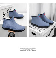 Botas De Lluvia Para Hombres Negras Impermeables Cuatro Estaciones Camping Al Aire Libre Pesca Zapatos De Trabajo Con Tubo Corto Para Lavado De Coche - details 18