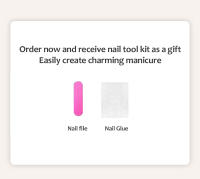 Uñas Postizas Largas De Moda 24Pcs Reutilizables Brillantes En Color Sólido Con Pegamento Para Mujeres Y Niñas - details 2