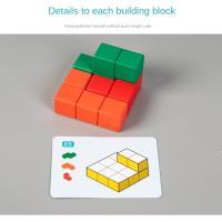Bloques Cúbicos De Madera Para Niños Modelos Geométricos Aprendizaje Espacial Matemático Juguetes Educativos Auxiliares De Enseñanza Montessori - details 5