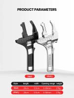 Juego De Reparación Universal 6-68mm Llave De Mano Para Baño Herramienta De Tubería Con Abertura Grande Llave Ajustable De Acero Inoxidable Para Reparación Doméstica - details 8