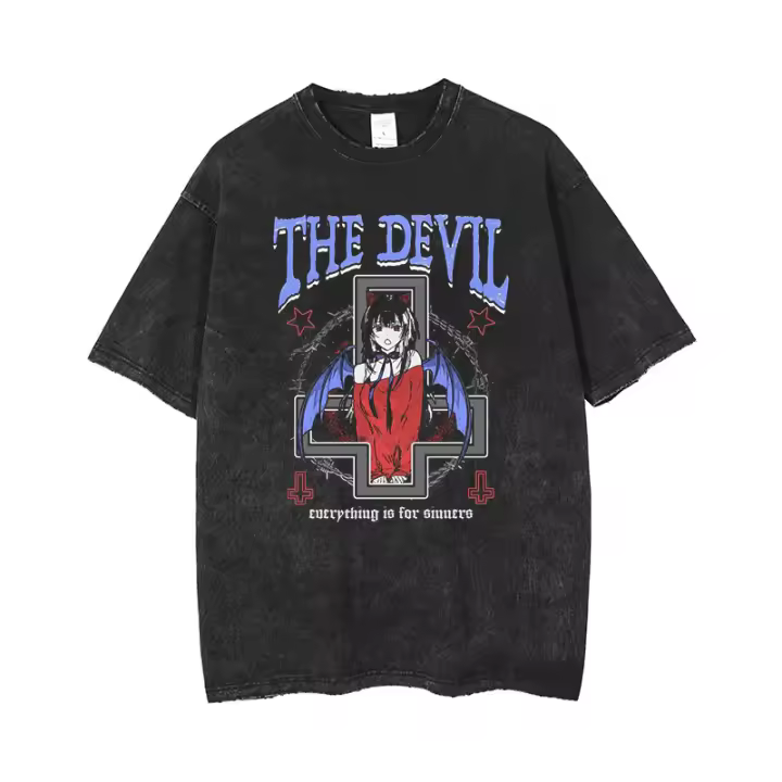 Camiseta De Manga Corta Retro Anime Impresión Para Hombre Y Mujer Talla Grande Estilo Deportivo Y Casual Transpirable Para Verano - 1