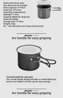 Conjunto Portátil Ultraligero Para Camping Y Senderismo WELLHIKE Juego De Cocina Plegable Para 1 Persona Con Tetera Y Utensilios De Cocina Para Picnics Al Aire Libre - details 1