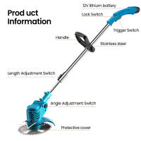 Cortacésped eléctrico inalámbrico Cortador de hierba Cortador de longitud ajustable Herramientas de jardinería doméstica Apto para Makita 18V Batería - details 2