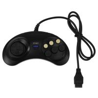Clásico retro 6 botones mango con cable controlador de juego GamePad joystick joypad para Sega MD2 PC Mac Mega Drive Accesorios - details 0
