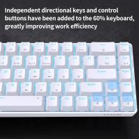 T68SE Teclado Mecánico Gaming Mini 60% Red Switch Mechanical Keyboard con Retroiluminación LED Cable USB-Type C Teclado Ultra-Compacto 68 Teclas Anti-Fantasma US Layout para PC/Windows - details 1