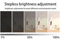 Lámpara De Mesa LED Plegable Con Protección Ocular Para Lectura 3 Colores Regulables Sin Salto Tiempo Fecha Temperatura Carga USB Luz Nocturna Táctil - details 7