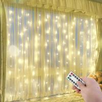 Guirnalda De Navidad Con Luces De Cuerda Para Dormitorio Y Cortinas Control Remoto USB Decoración De Hogar Para Año Nuevo 2025 Regalos De Navidad Árbol De Navidad - details 12