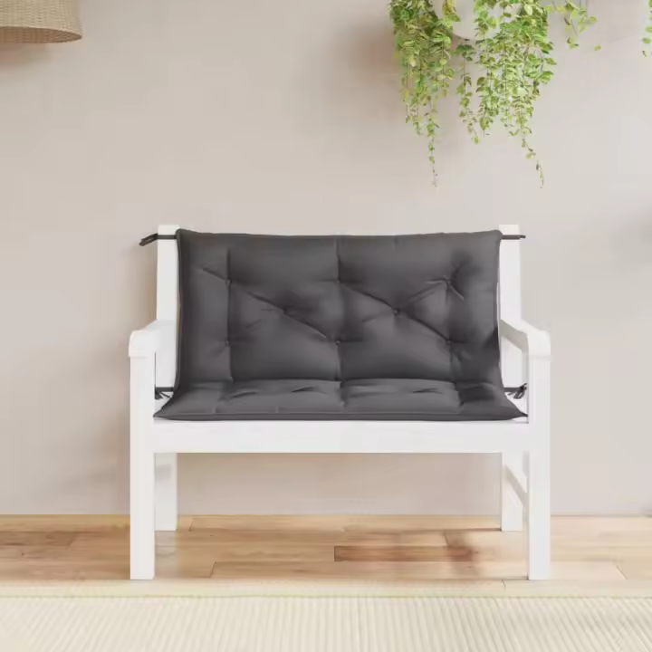 Fundas de Banco de Jardín 2 UDS antracita 100x50x7 cm - 1