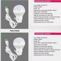 Bombilla De Lámpara USB Portátil 3W/5W/7W Para Lectura Y Iluminación De Camping Luz LED Para Libros Y Acampar En Tienda - details 4