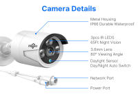 Hiseeu 5MP POE sistema de cámara de seguridad, grabador de video en red de 8CH H.265, detección de humanos AI, visión nocturna HD, impermeable IP66, sin HDD - details 15
