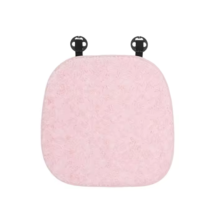 Cojín De Coche De Peluche Rosa De Otoño E Invierno Simple Y Moda Universalmente Adecuado Para Asiento Confortable Y Cálido - 1