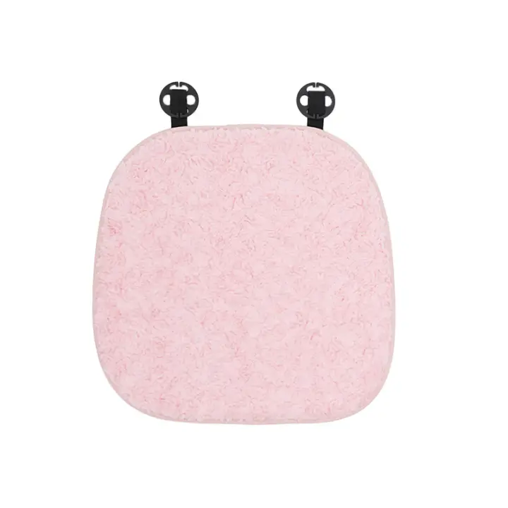 Cojín De Coche De Peluche Rosa De Otoño E Invierno Simple Y Moda Universalmente Adecuado Para Asiento Confortable Y Cálido - 1