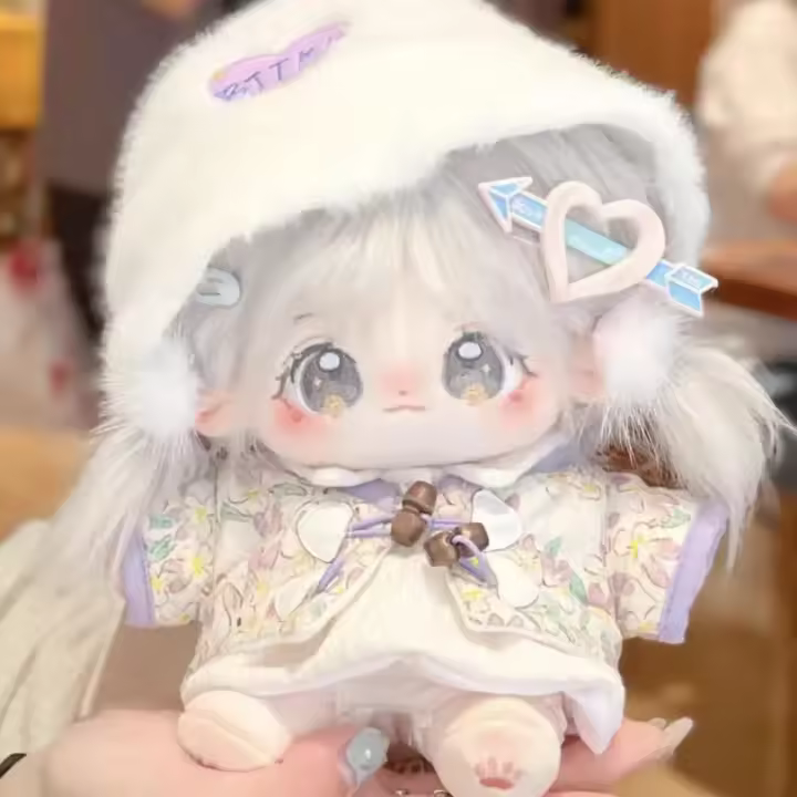 Muñeca De Peluche Nannan 20cm Para Niñas Estrella Super Cotton Doll Ropa Interchangeable Para Niños Regalo De Halloween - 1