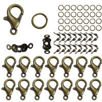Kit De 80 Piezas De Hebilla De Langosta De Aleación De Latón Hipoalergénica Para Pulseras Y Collares DIY De Joyería Conector De Anillo Saltarín - details 5