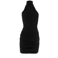 CUTENOVA Vestido Elegante Sin Mangas Para Mujer Verano 2024 Cuello Colgante Espalda Descubierta Cintura Ajustada Pleated Mini - details 4