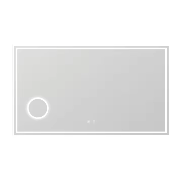 Aica Espejo de baño LED 140 x 80 cm, Bluetooth, Lupa, Luminosidad regulable - 1